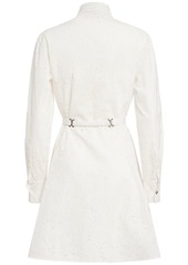 Versace Baroque Brocade Poplin Mini Shirt Dress