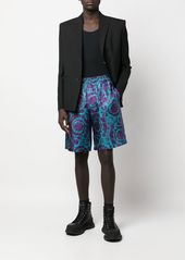 Versace baroque embroidered shorts
