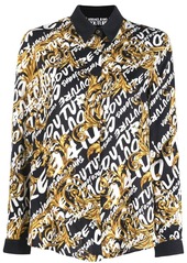 Versace baroque graffiti-print shirt