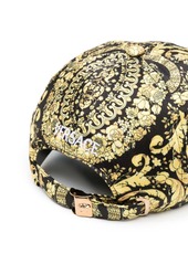 Versace Baroque logo-embroidered cap