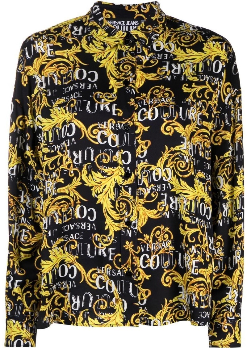 Versace baroque logo-print shirt