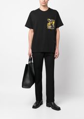 Versace baroque-pattern print detail T-shirt