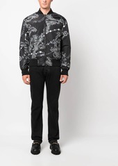 Versace baroque-print bomber jacket