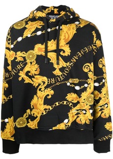 Versace baroque-print cotton hoodie