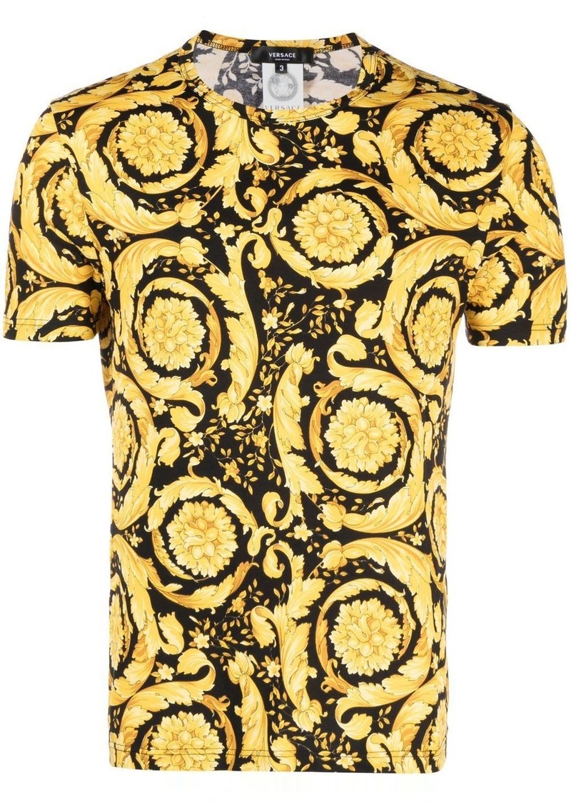 Versace baroque-print crew neck T-shirt