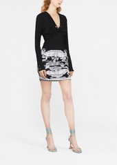 Versace Baroque-print mini skirt