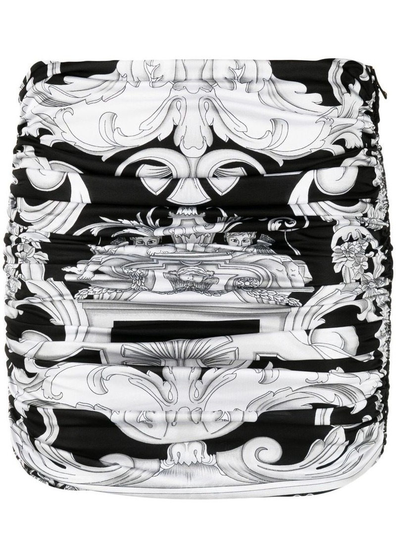 Versace Baroque-print mini skirt