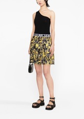 Versace Logo Couture pleated miniskirt