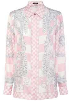 Versace Baroque Print Silk Twill Shirt