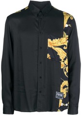 Versace baroque-print spread-collar shirt