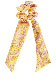 Versace Baroque Printed Silk Twill Scrunchie