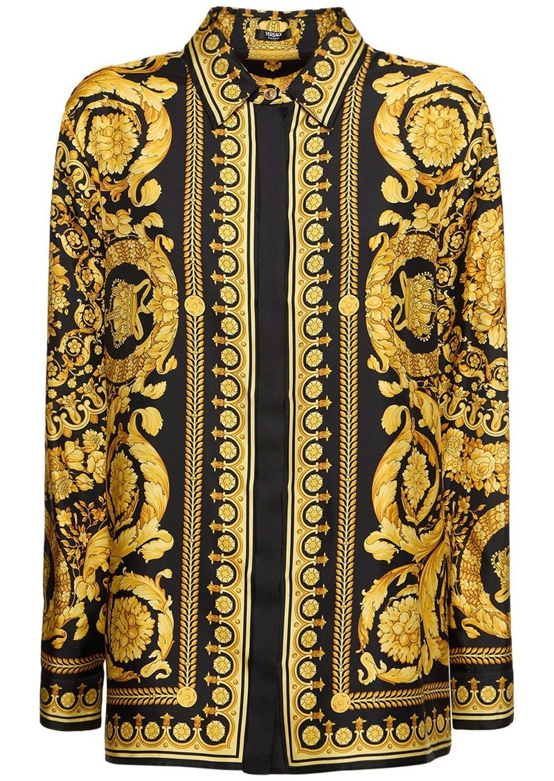 Versace Baroque Printed Silk Twill Shirt