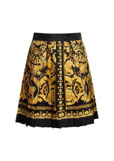 Versace Baroque Printed Silk Twill Skirt