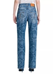 Versace Baroque Stonewash Mid-Rise Jeans