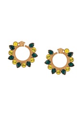 Versace bejewelled Greca hoop earrings