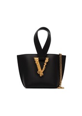 Versace Virtus logo plaque bucket bag