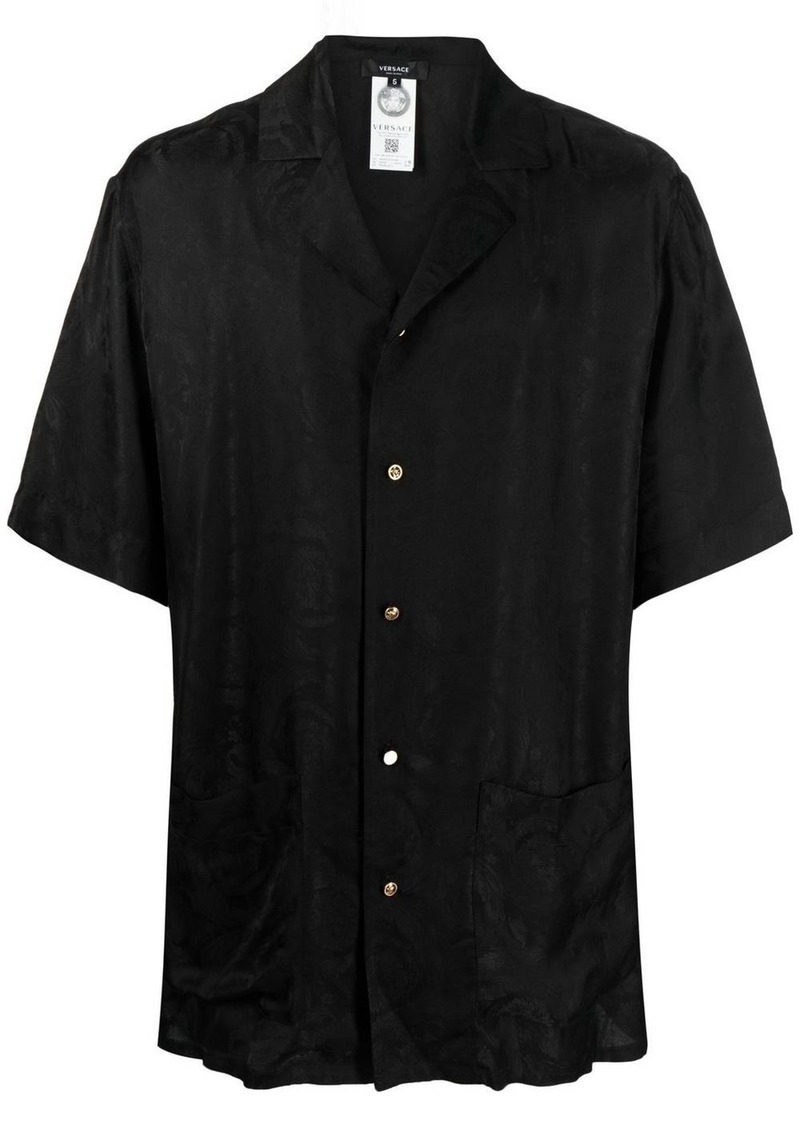 Versace brocade-effect short-sleeve shirt