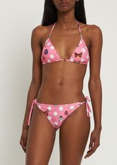 Versace Butterfly Printed Triangle Bikini Top