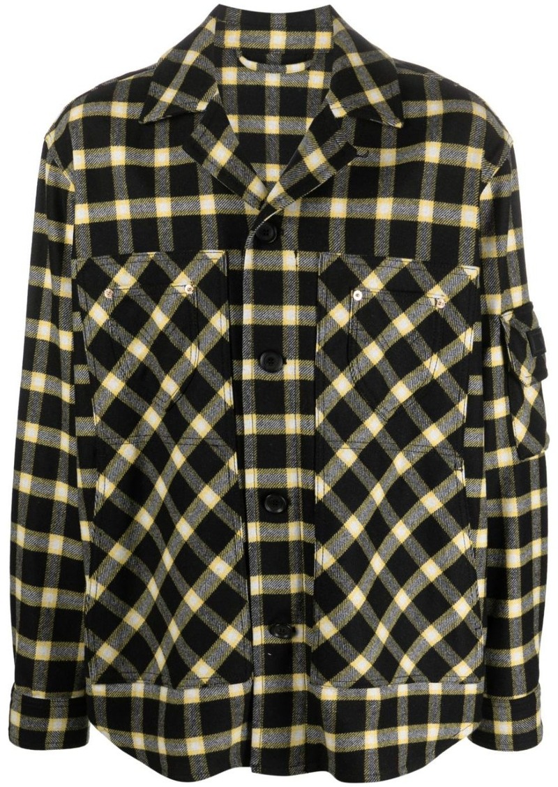 Versace button-down checked shirt jacket