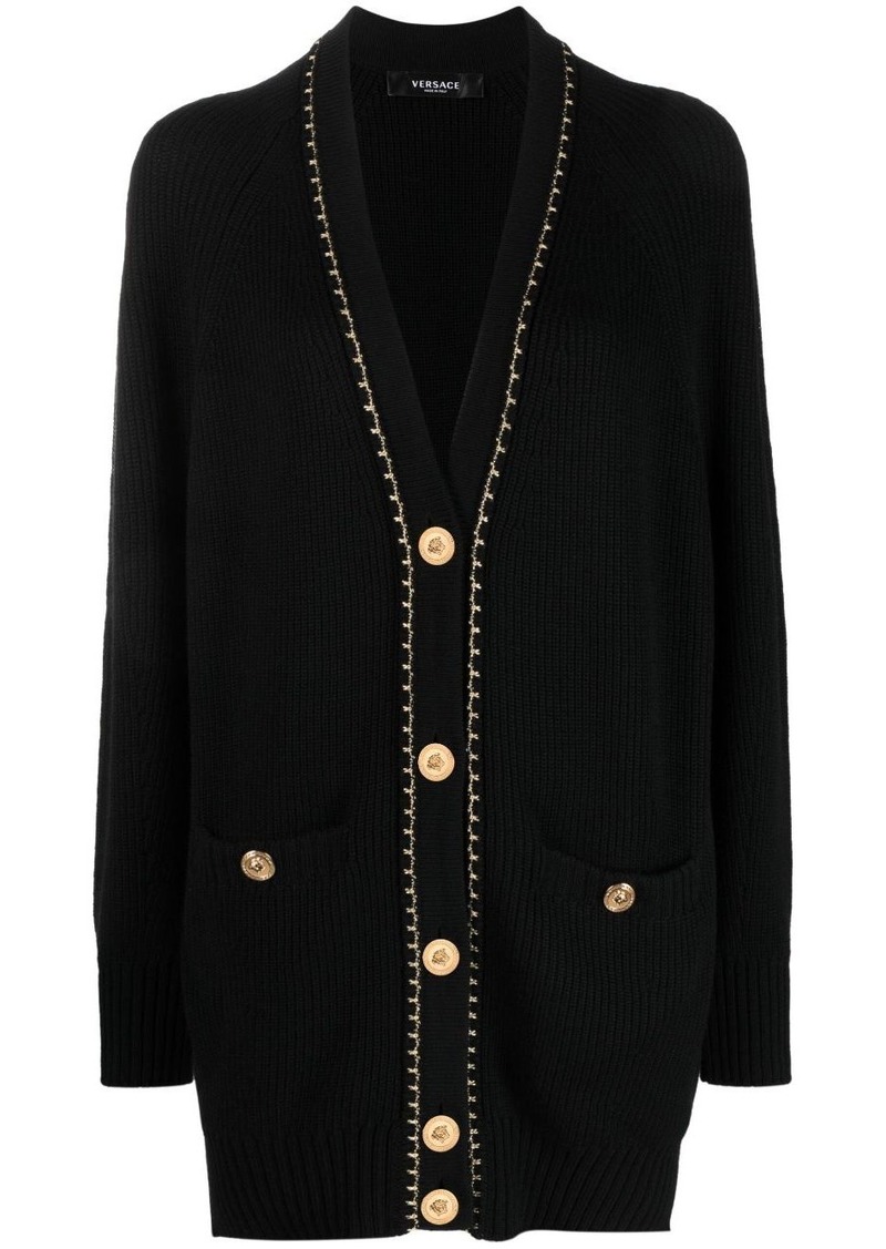 Versace button-fastening long-sleeve cardigan