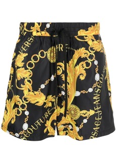 Versace Chain Couture drawstring shorts