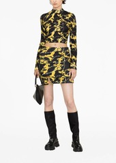 Versace Chain Couture-print knitted miniskirt