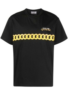 Versace chain-link print cotton T-shirt
