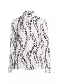 Versace Chain Logo Button-Front Shirt