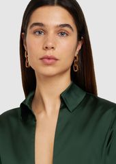 Versace Chain Pendant Earrings