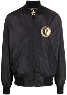 Versace chest logo-print bomber jacket