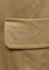 Versace Cotton Gabardine Cargo Pants