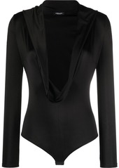 Versace cowl-neck long-sleeved bodysuit