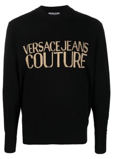 Versace crew neck knitted logo sweater