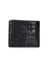 Versace Croc Embossed Bifold Wallet