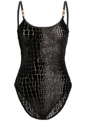 Versace Croco Velvet Devorè Bodysuit