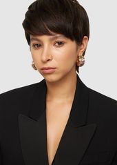 Versace Crystal Hoop Earrings