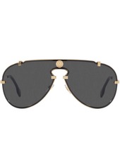 Versace curved pilot-frame sunglasses