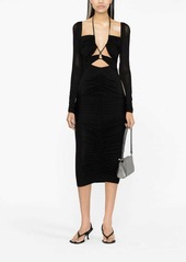 Versace cut-out lace-up midi dress