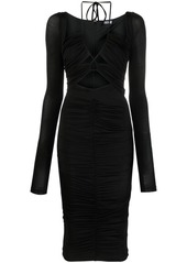 Versace cut-out lace-up midi dress