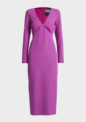 Versace Cut-Out Midi Sheath Dress