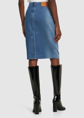 Versace Denim Pencil Skirt W/ Back Slit