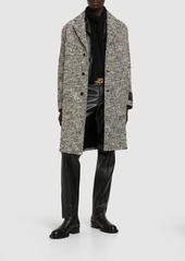 Versace Diagonal Wool Long Coat