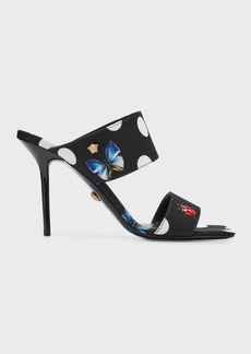 Versace Dot Butterfly Dual-Band Stiletto Sandals