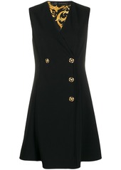 Versace double breasted sleeveless dress