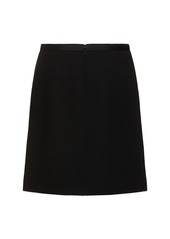 Versace Double Wool Crepe Midi Skirt