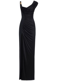 Versace Draped Jersey Gown