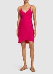 Versace Draped Jersey Mini Dress