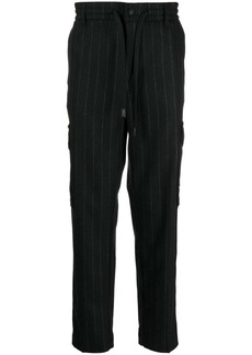 Versace drawstring-waist striped trousers
