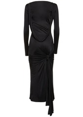 Versace Dua Lipa One-shoulder Jersey Midi Dress