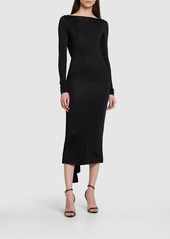 Versace Dua Lipa One-shoulder Jersey Midi Dress